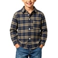 thumbnail image 2 of BLVB Boys Girls Plaid Button down Shirts Toddler Kids Long Sleeve Casual Western Shirts with Chest Pocket 2-15 Years(Black,7-8Years), 2 of 7