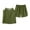 Khaki, variant on Karight Sleepwear for Womens Straps Tank Top Shorts 2 Piece Pajamas Lace Faux Silk Nightgowns Plain Match Thin Pjs Sets