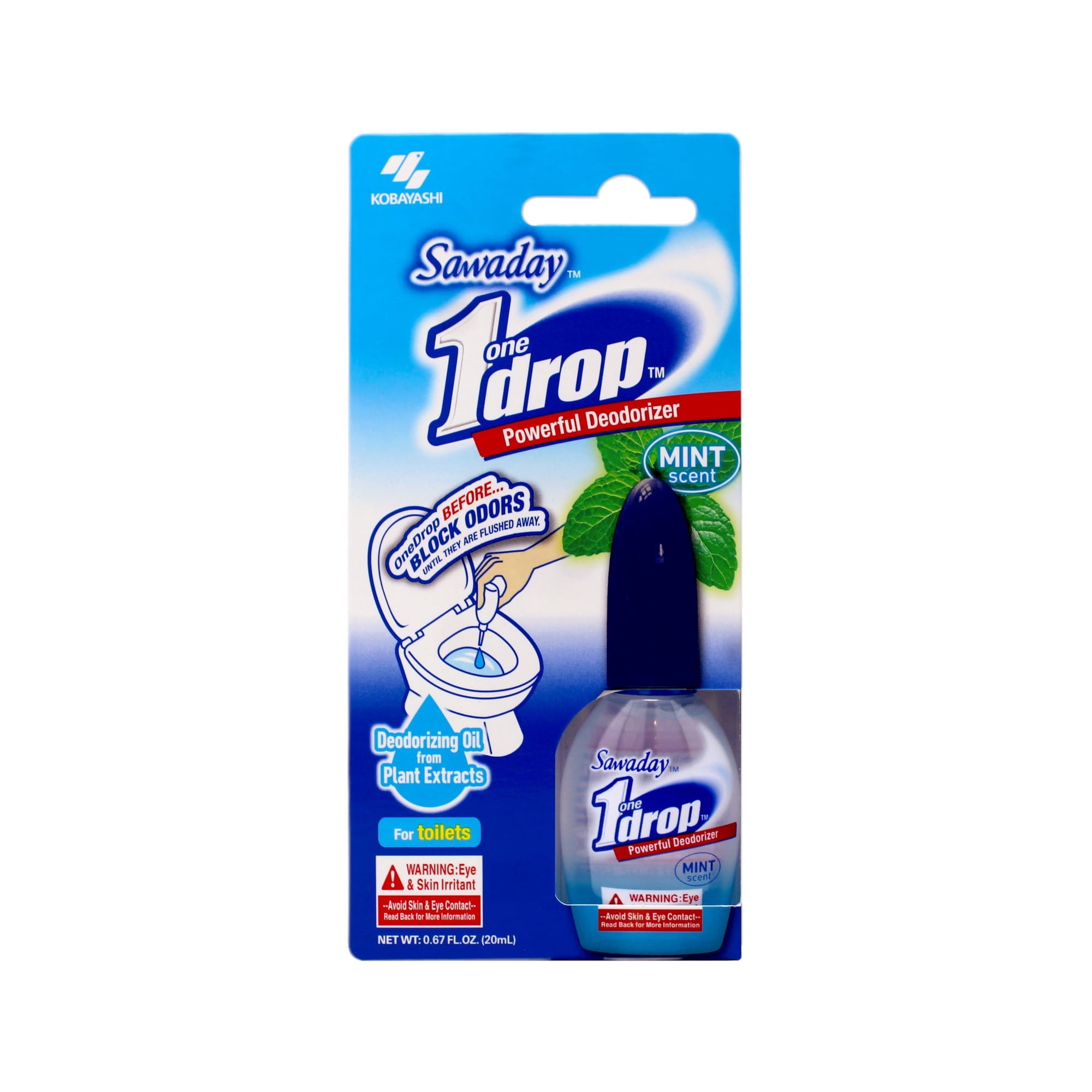 One Drop Powerful Toilet Deodorizer, Mint Scent, 0.67 fl oz