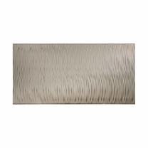 FASÄDE Waves Vertical 4-foot x 8-foot PVC Wall Panel in Brushed Nickel