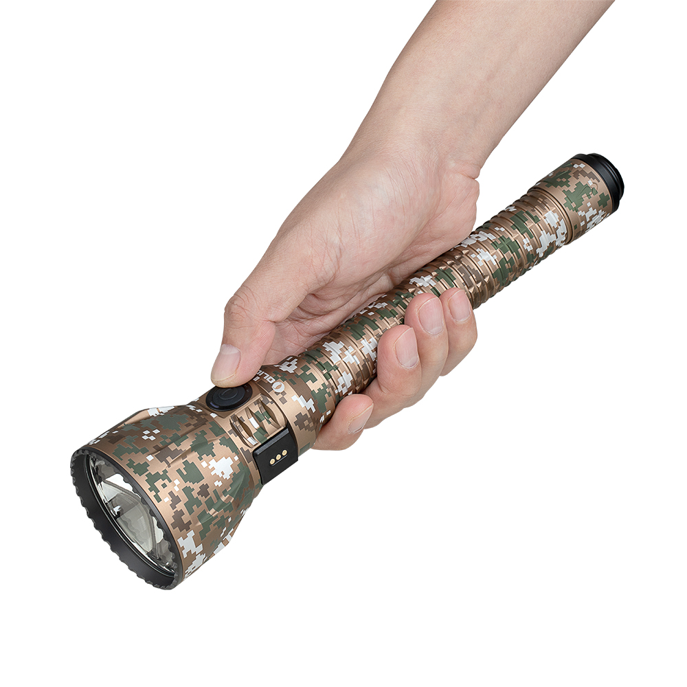 OLIGHT Javelot Turbo 2 1800 Lumen Rechargeable Tactical Flashlight with Long-Range 4921ft Throw, Dual-Switch LED Hunting Light with Wireless Remote 8M Control （Premium Digital Camouflage）
