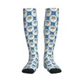thumbnail image 3 of Compression Socks for Women and Men - Lemon tree lemons blue Italian style Compression Socks Circulation for Workout, 3 of 8
