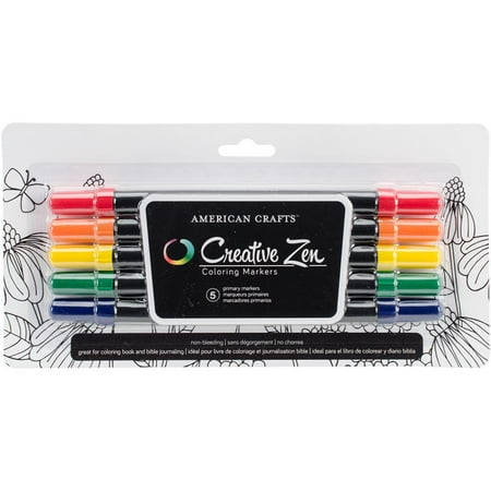 Creative Zen Adult Coloring Markers 5/pkg-primary