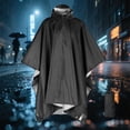 thumbnail image 2 of Kilaqueen Hooded Rain Poncho for Adults Hiking Camping Portable Waterproof Lightweight Rain Coat for Men Women Reusable Rain Jacket for Emergency Outdoor, 2 of 9