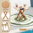 thumbnail image 6 of Gymax Patio Folding Side Table w/ X-shaped Legs & Slatted Tabletop for Backyard, 6 of 9