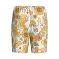 thumbnail image 5 of Naloa Groovy Hippie Flower Mushrooms Men's Short Pajama Pants, Lounge Comfort Shorts with Elasticized Waistband and Side Pockets - 4X-Large, 5 of 9