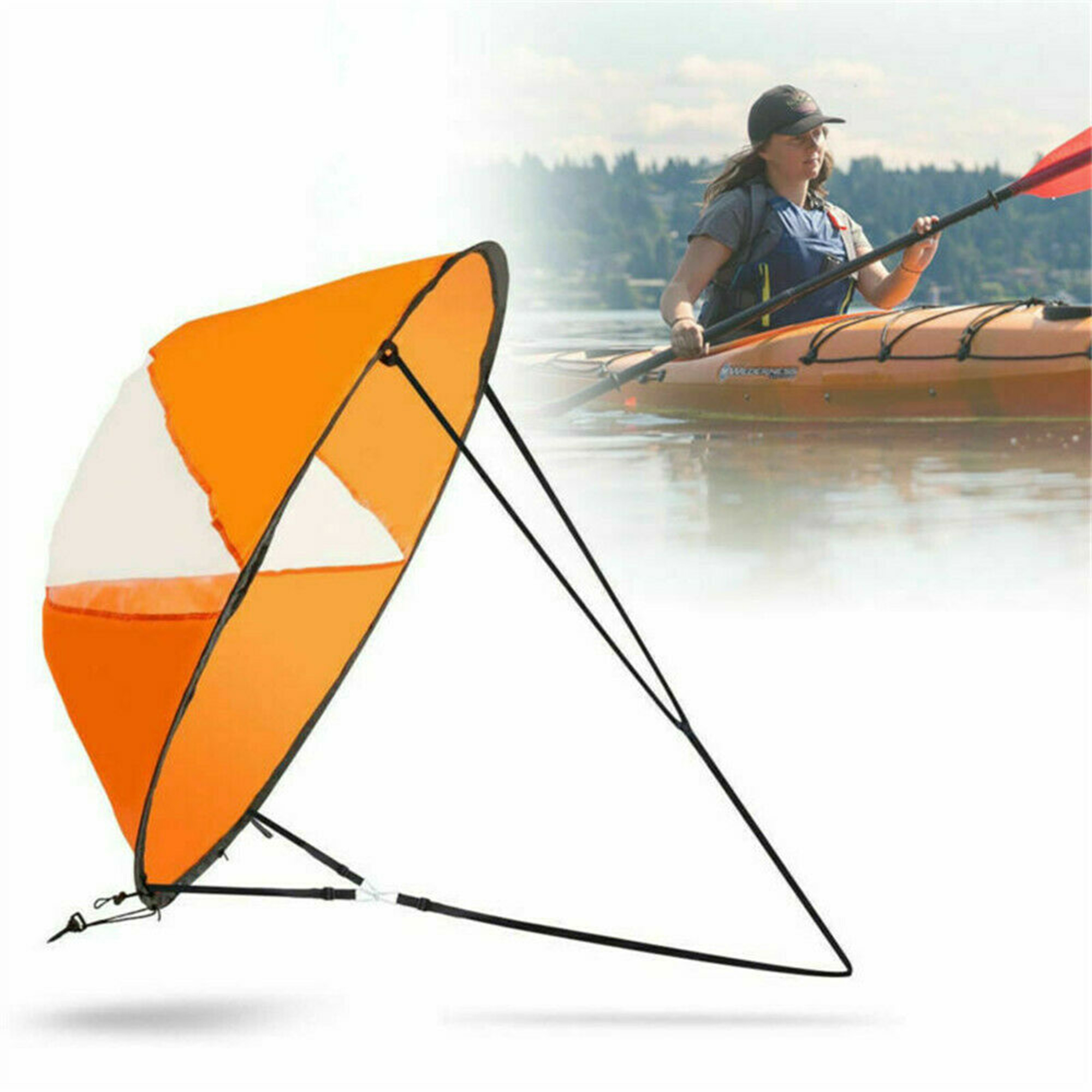 ALING 42 Inch Kayak Boat Wind Sail Sup Sailboat Paddle Board Sailing