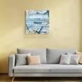 thumbnail image 4 of Canvas Print Wall Art Oil Paintings Coastal Ocean Starfish Shell on Blue Wood Picture Prints Artwork for Living Room Kitchen Bathroom Bedroom,Stretched and Framed Ready to Hang,Summer Beach Theme, 4 of 9