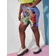 thumbnail image 3 of Talla grande Psychedelic Bandana 3D Jean Print Shorts Rosegal Pantalones cortos de talla grande, 3 of 5