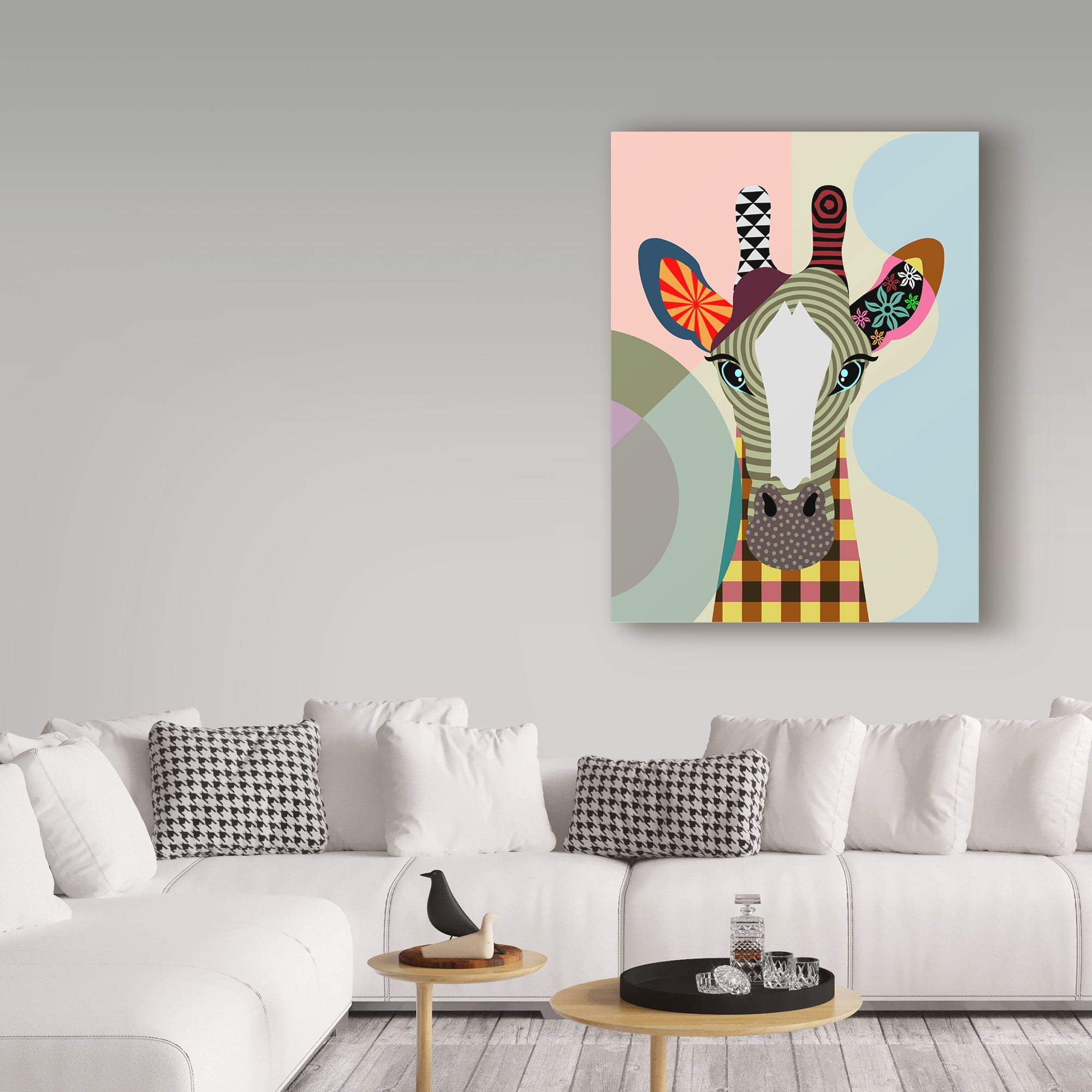 Trademark Fine Art 'Stand Tall Giraffe' Canvas Art by Lanre Adefioye