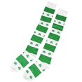 thumbnail image 2 of Rinco St. Patrick's Day Party Shamrock 2pc Knee-Highs, Green White, One Size, 2 of 4