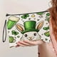 thumbnail image 5 of Bolsa de cosméticos con forma de conejito de Pascua para el Día de San Patricio, neceser portátil de moda para mujer, neceser multifuncional para guardar pintalabios., 5 of 6