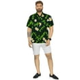 thumbnail image 6 of LA LEELA Men's Hawaiian Shirts Short Sleeve Button Down Shirt Mens Casual Shirts Holiday Tropical Beach Summer Party Shirts for Men Funny L Floral, Black, 6 of 7