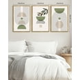 thumbnail image 5 of Drsoum Large 24x36in3pcs Natural Framed Leaf Boho Wall Art Green Botanical Printing Minimalist for Bathroom Prints, 5 of 9