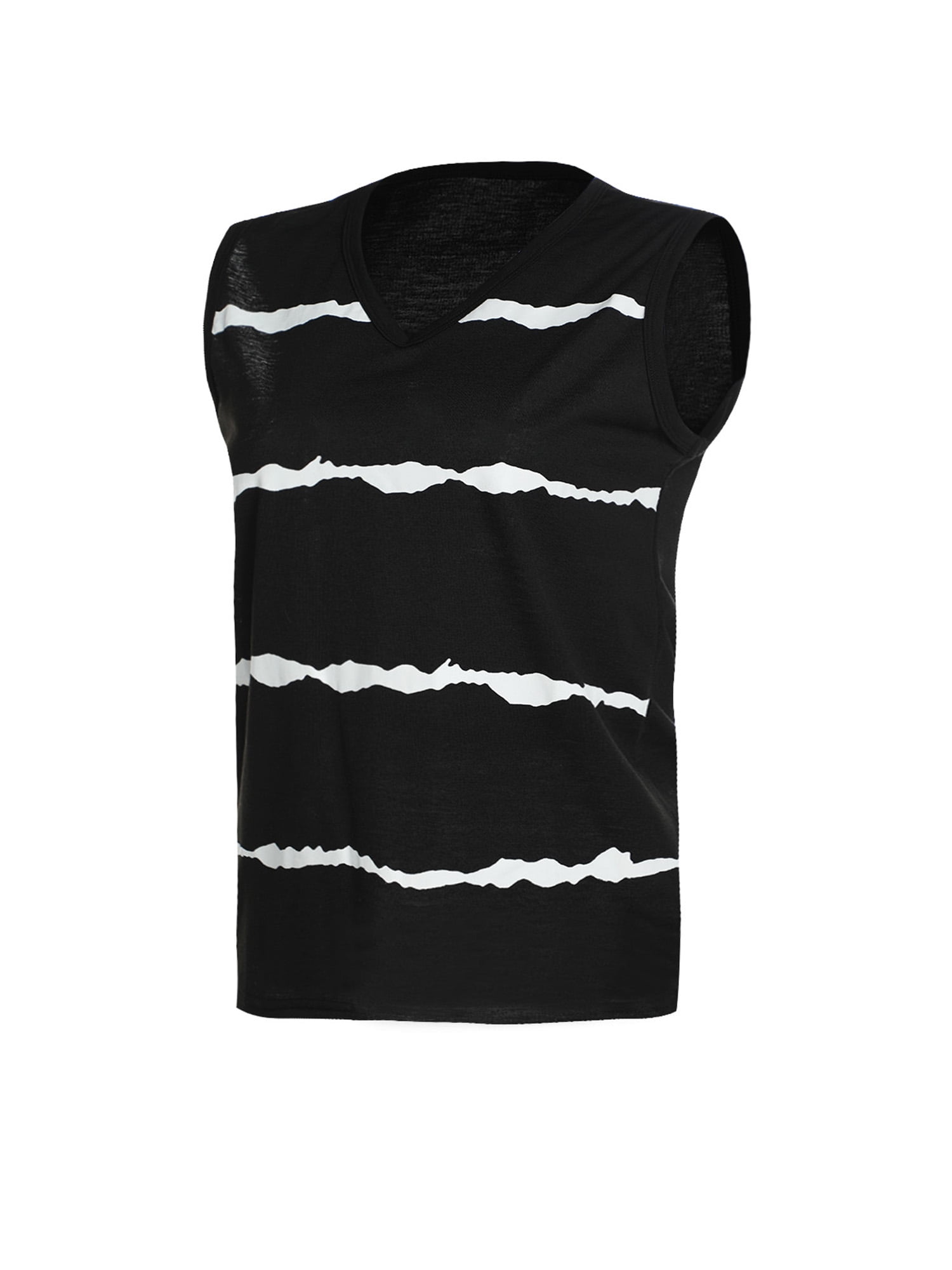 Yuemengxuan Women Soft Sleeveless T-shirt, Casual Striped Pattern 
