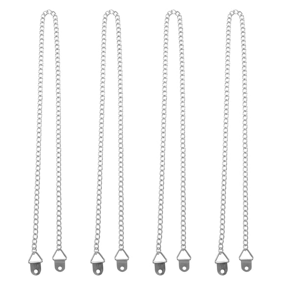 OHOIOLLA 50cm Plated Hanging Chain with Triangular Hooks for Doorplates Lanterns 4pcs