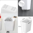 thumbnail image 5 of 4-piece self-adhesive wall-mounted storage box white 14L x 9W x 15H cm, 5 of 5