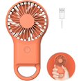 thumbnail image 1 of Mini ventilador de mano, ventilador USB portátil, mini ventilador potente con mosquetón, ventilador personal para dormitorio, oficina, viajes, 1 of 5