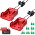 thumbnail image 3 of 2Pcs Battery Adapter for Milwaukee M18 18V Lithium Battery Portable Insulated Battery Converter Compatible With 48-11-18, 3 of 5