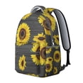 thumbnail image 2 of "Floral Fashion Backpack with Sunflower & Wildflower Design for Women & Girls - Large Capacity Waterproof School Bag for College Students, Laptop Compartment, Ergonomic Shoulder Straps for Comfort", 2 of 6