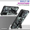 thumbnail image 6 of Samsung Galaxy S21 Plus Case, Camouflage Sturdy Phone Case with Heavy Duty Shockpro of Military Grade Anti-Fall Protection and Built-in Magnetic Cover for Samsung Galaxy S21 Plus MC Mint Green, 6 of 14