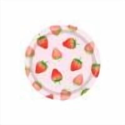 PEONAVET Disposable Tableware Strawberry Party Theme Tableware Set Disposable Decorative Tableware Paper Set