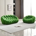 thumbnail image 4 of DeeHome 47'' Lazy Floor Sofa, Curved Bubble Chair, Oversized Single Bubble Sofa, Modern 3D Bubble Bean Bag Chiar Sofa for Living Room, Office, Apartment, Reading Room (Green), 4 of 5