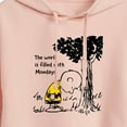 thumbnail image 3 of Peanuts - World Filled With Mondays - Juniors Cropped Pullover Hoodie, 3 of 6