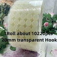 thumbnail image 1 of Wholesale 1roll Transparent White Dot Sticker Adhesive Fastener Tape Dot Hook and Loop Round Strong Self Adhesive Fastener Tape 20mm TR hook10200pcs Dot Sticker, 1 of 6