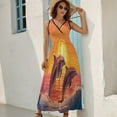 thumbnail image 2 of Sunset Jumping Dolphin Sleeveless Dress Woman Fashion Long Dresses Women's Summer Suit Dress 2025, 2 of 7
