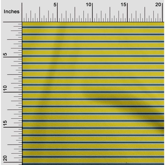 oneOone Cotton Poplin Fabric Horizontal Stripe Print Fabric BTY 56 Inch Wide