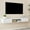 White, variant on Spaco Wall-Mounted Floating TV Cabinet, Wave Pattern & Dimmable LED Strip, 50kg Load White