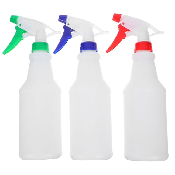 OULII 3Pcs Adjustable Nozzle Spray Bottles Clear Measurement Marks Multipurpose Leakproof Bottles