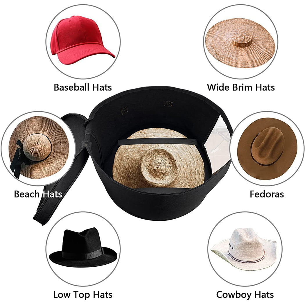  Lineok Hat Box Organizer,Large Capacity Gray Felt Hat
