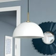 thumbnail image 2 of Evelyn&Zoe 16" Matte Black/Brushed Brass Metal Pendant, 2 of 5