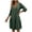 Army Green, variant on Ahabrexf Summer Dress 3/4 Sleeve for Women Loose Flowy Dress V-Neck Linen Casual with Pockets