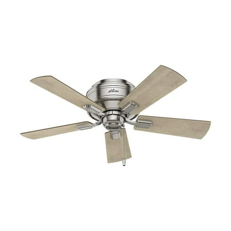 Hunter Crestfield 42 Inch Low Profile Ceiling Fan With Led Light Brushed Nickel Canada - 42 Inch Low Profile Ceiling Fan No Light