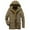 Khaki, variant on Winter Jackets for Men, Men Casual Solid Thick Zipper Hooded Long Sleeved Warm Cotton Jacket Coat M-5XL