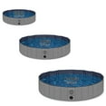 thumbnail image 2 of Plastic Dog Pool 47" x 12" Inches Foldable Portable Outdoor Grooming Kiddie Pool For Dogs - Grey - Large, 2 of 5