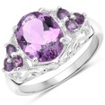 thumbnail image 1 of 3.68 Carat Genuine Amethyst .925 Sterling Silver Ring QJ Model, 1 of 3