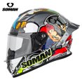 thumbnail image 3 of Casco integral para motocicleta de carreras Soman, casco para montar en carretera, casco para hombre y mujer, aprobado por DOT, 3 of 5