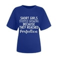thumbnail image 6 of tklpehg Tshirts Shirts for Women Short Sleeve Loose Summer Comfy Tunic Lightweight Crewneck Tops Trendy Funny Letter Print Graphic Tee Shirt Leisure Blue XXL, 6 of 6
