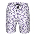 thumbnail image 3 of Fotbe Lavender Flowers Trajes de Baño Estampados para Hombre, Shorts de Verano de Secado Rápido, Ropa de Playa, Bañadores-X-Large, 3 of 6