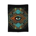 thumbnail image 7 of DouZhe Ultra-Soft Micro Fleece Lightweight Flannel Bed Blanket, Vintage Persian Style Floral Eye Print Cozy Warm Throw Blankets, 50"x40", 7 of 7