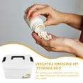 thumbnail image 4 of CIMAXIC Multilayer Household Small Medicine Box Family First Aid Box Medicine Storage Case,9.65"X7.28"X5.71", 4 of 5