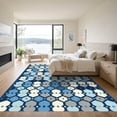thumbnail image 3 of ODIKA 2'x3' Machine Washable Non-Slip Area Rug, Geometric Navy Blue High Traffic Rug, Blue, 1058254, 3 of 7