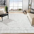 thumbnail image 3 of Moynesa 8'x10' Area Rug for Living Room Low Pile Washable Rugs Farmhouse Moroccan Bedroom Rug Rustic Tribal Accent Playroom Indoor Carpet for Living Bed Dining Room,White Grey, 3 of 10