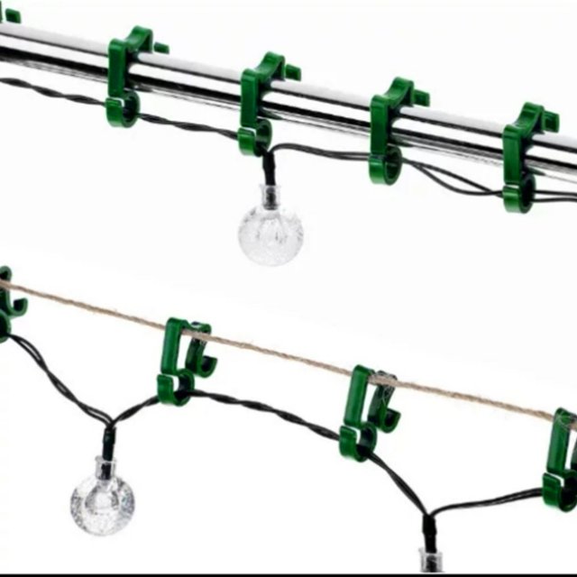 Clips Para Canalones De Luces Navideñas, Ganchos De Luces De Cadena De Plástico Duraderos Para Decoración Festiva Del Hogar