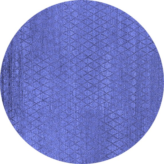 Ahgly Company Indoor Round Oriental Blue Industrial Area Rugs, 7' Round