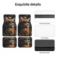 thumbnail image 5 of Sikiie Dapper Cat in Sunglasses Car Foot Mat Set of 4 Pieces Basics Universal Fit Rubber Carpet Floor Mats For Car SUV Van & Truck, 26.8"L x 17.3"W (Front), 13"L x 17.3"W(Rear), 5 of 6